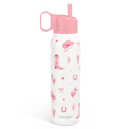 Cowgirl Water Bottle with Twist Lid Insulated Stainless Steel 20oz, Travel Water Bottles for Sports & Gym, Gift for Women Girfriend Birthday Christmas - color: Cowgirl