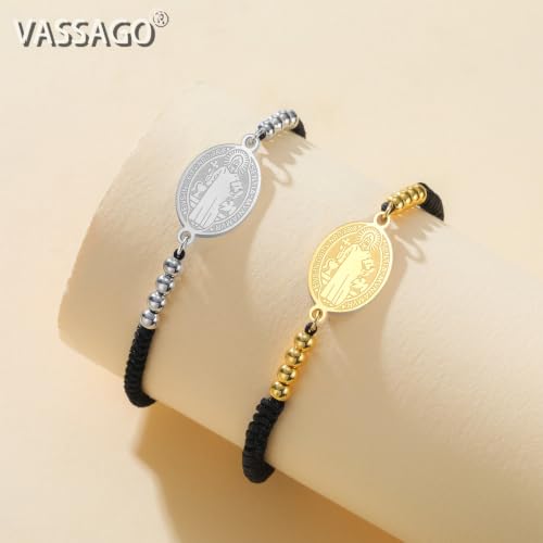 VASSAGO Saint Benedict Medal Bracelet Medalla De San Benito - color: S-B string 2