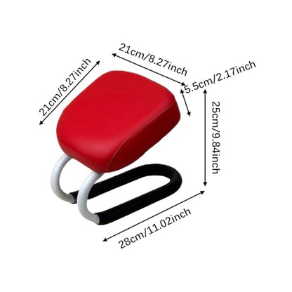 Colaxi Meditation Stool for Adults, Meditation Bench Kneeling Stool, Ergonomic Portable Chair with Anti Slip Cover, Adjustable Prayer Bench Seat for Home Studio Praying Yoga, Style A Red - color: Style a Red