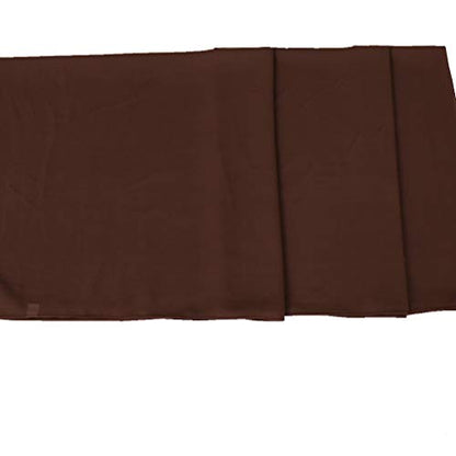 LMVERNA Solid Color Bubble Chiffon Scarf for Women Fashion Soft Hijab Long Scarfs Wrap Scarves - color: Brown