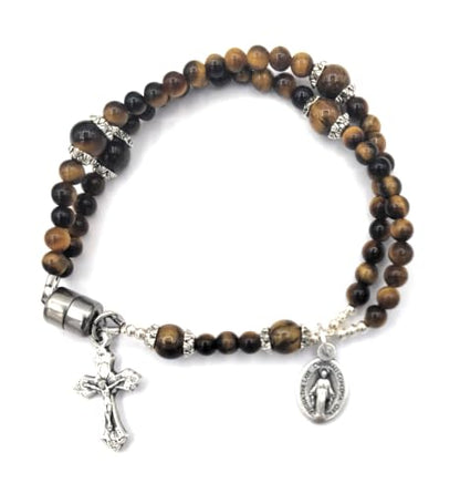 Wrist Rosary Tiger Eye Natural Stone