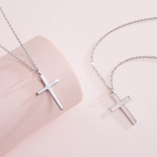 Faith Jesus Cross Necklace Name ID Warm Gift for Mama Gigi Grandma Women - color: cross necklace set