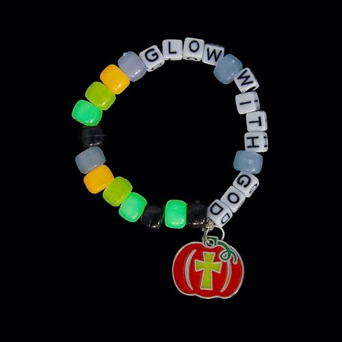 Fun Express 14" Circ. Religious Glow with God Pony Bead Bracelet Craft Kit - Makes 12