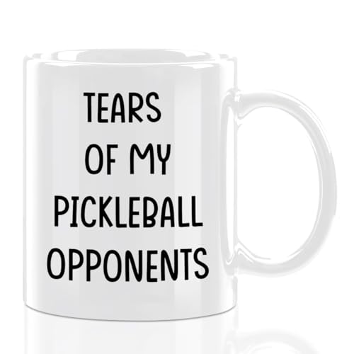Tears of My Pickleball Opponents White Ceramic Mug,Funny Pickleball Gifts - color: Pickleball