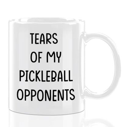 Tears of My Pickleball Opponents White Ceramic Mug,Funny Pickleball Gifts - color: Pickleball