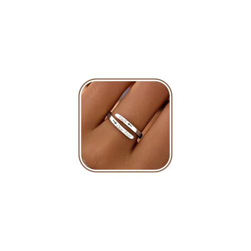 LOVECOM 925 Sterling Silver Faith Over Fear Cross Rings for Women Mother - color: Silver