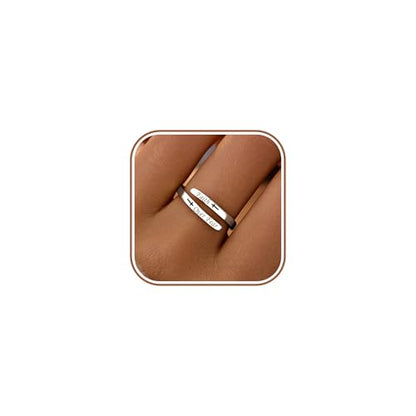 LOVECOM 925 Sterling Silver Faith Over Fear Cross Rings for Women Mother - color: Silver