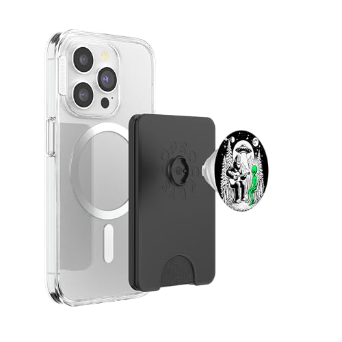 Bigfoot Plays Guitar Sasquatch Camping Big Foot UFO Alien PopSockets PopWallet for MagSafe - style: Magnetic PopWallet
