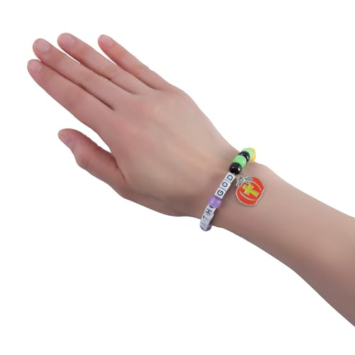 Fun Express 14" Circ. Religious Glow with God Pony Bead Bracelet Craft Kit - Makes 12