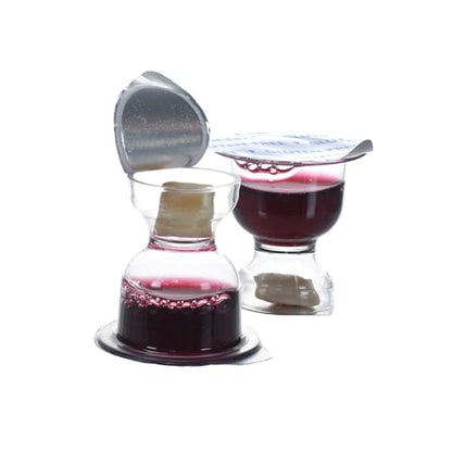 World Communion Cups Chalice Bagged Gluten-Free Prefilled Communion Cups 25 Count | Concord Juice + GF Bread | Individually Sealed, Tray Compatible - size: 25 - Bag