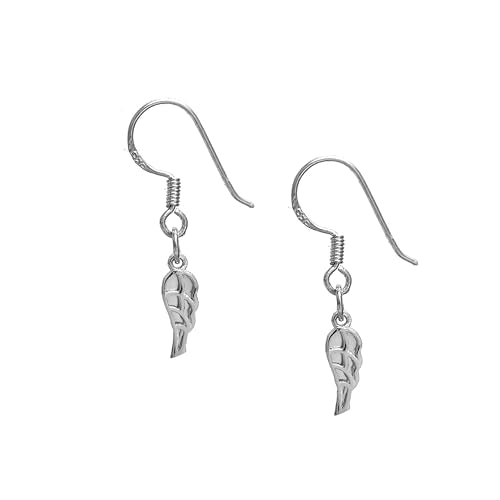 Fleur De Lis Charm Dangle Drop Earrings, 925 Silver & 14k Gold