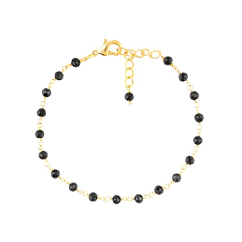 Genuine Multi Gemstone Rosary Beads Anklet for Women