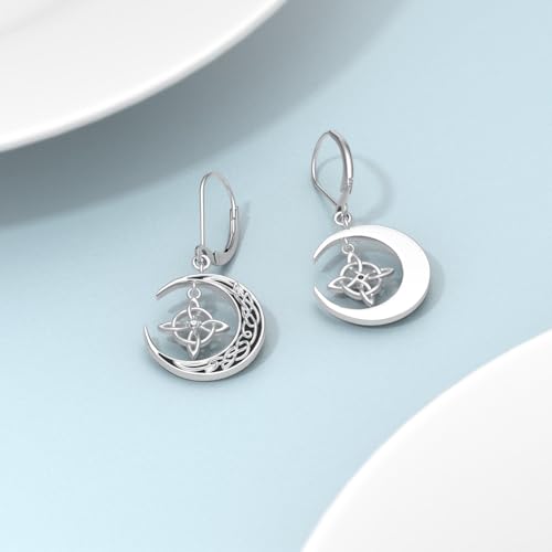 Dorunmo 925 Sterling Silver Mustard Seeds Dangle Earrings for Women Mountains Earrings Hypoallergenic Christmas Jewelry Gifts for Women - style: Witch Knot-01