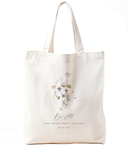 Inspirational Christian Bible Verse Foral Tote Bag for Women - color: Bible6