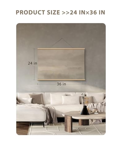 VIYYIEA Large Framed Christian Wall Art, 24x36 Inch Jesus Leaves the 99 Sheep Canvas Print, Neutral Minimalist Religious Wall Art for Living Room Prayer Room Church - color: The Good Shepherd