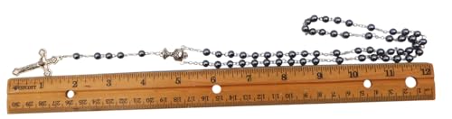 Westmon Works First Holy Communion Rosary Beads with Metal Crucifix & Center for Him Deluxe Set with Gift Bag