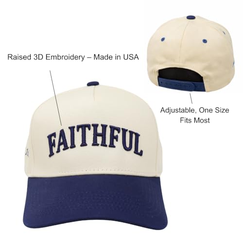 Faith Series 2-Tone Trucker Hat – Christian Faith-Based Cap with Bible Verse Detail - color: Faithful | Luke 16:10 | Navy