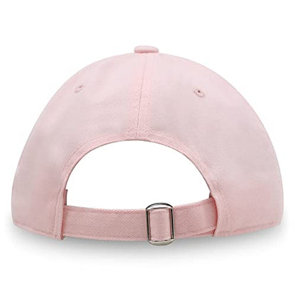 JPAK Heart and Cross Premium Dad Hat Embroidered Cotton Baseball Cap Christian Faith - color: Light Pink