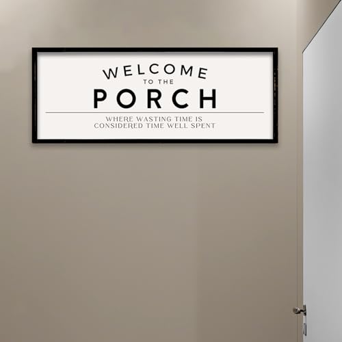 ZZJJHYWGQ Welcome to the Porch Sign, 32"×12", Black - color: Welcome to the Porch Sign (Black), size: 32"L x 12"W