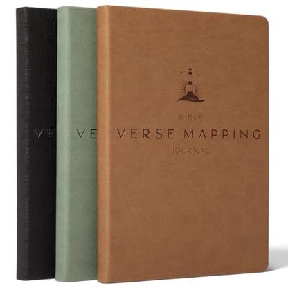 Graceful By Design Bible Verse Mapping Journal, Vegan Leather - color: Desert Brown