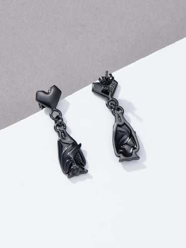 Dorunmo 925 Sterling Silver Dangle Drop Earrings for Women Holiday Earrings Hypoallergenic Halloween Christmas Jewelry Festival Gifts for Women - style: Halloween-Bat-05