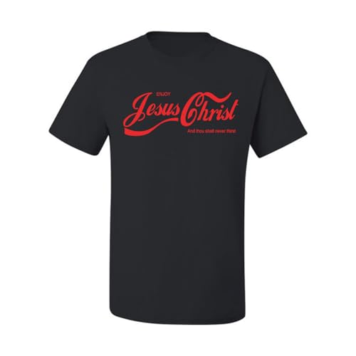 Enjoy Jesus T Shirts Funny Faith Tee Christian T Shirts for Men Inspirational Jesus Graphic Shirt - color: Black/Jesuschrist, size: Medium