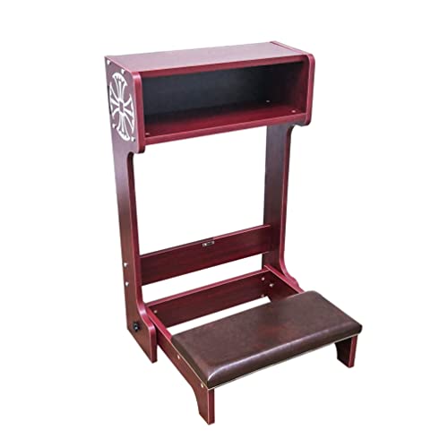 FixtureDisplays 32X20X20" Prayer Bench, Padded Kneeler with Book Shelf, Easy Fold-Away Prayer Table Chair 10104