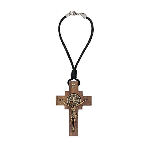 Intercession Car Rearview Mirror Rosary (St Benedict Crucifix) - style: St Benedict Crucifix