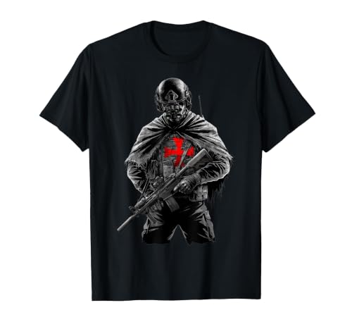 Men Tactical Faith Modern Templar Knight Christian T-Shirt - color: Black, size: 6X-Large