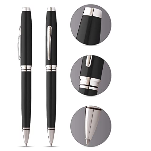 Cross Coventry Black Lacquer Ballpoint Pen, Medium Point, Black Ink - color: Black