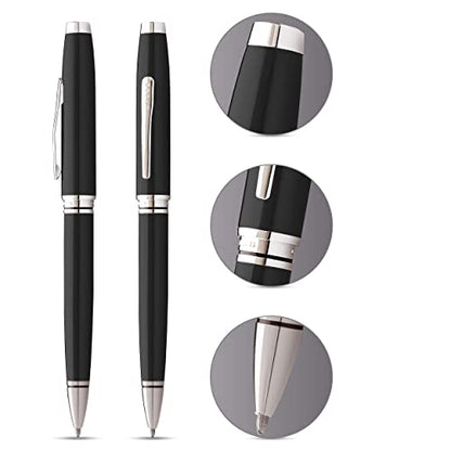 Cross Coventry Black Lacquer Ballpoint Pen, Medium Point, Black Ink - color: Black