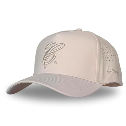 CITRUSY Athletic Trucker Golf Hat | Performance Mens 5 Panel Cap | Cool Breathable Waterproof Workout Running Snapback - color: Signature C. | Sandstone