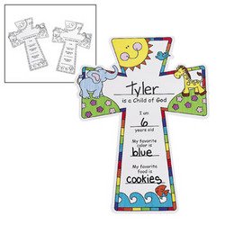 Fun Express Color Your Own Child of God Crosses