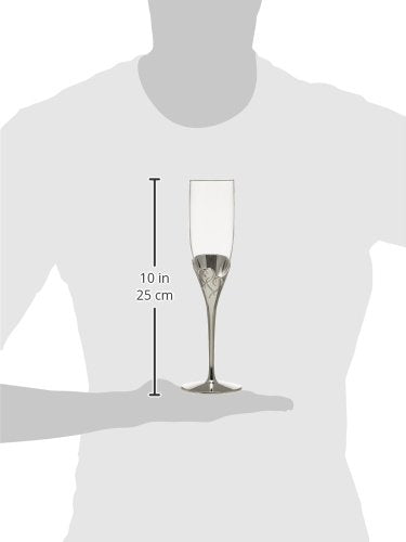Lenox True Love Silverplate Champagne Flutes, Set of 2 - style: Flute Pair