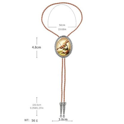 GelConnie Gothic Bolo Tie for Men Women 3D Art Western Cowboy Necktie - color: Rabbit Bolo Tie