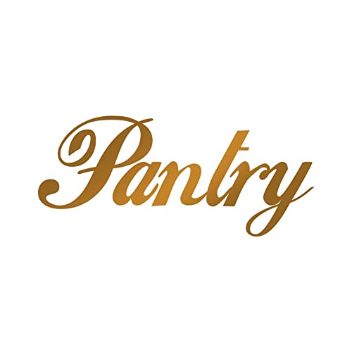 Scripty Pantry Text 11 inch Copper Indoor Wall Vinyl Decal - color: Copper, size: 11 Inches