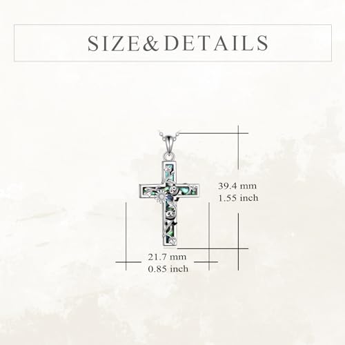 YFN Cross Necklace Sterling Silver Religious Cross Pendant Jewelry Christian Gifts for Women Men - style: F. Panda