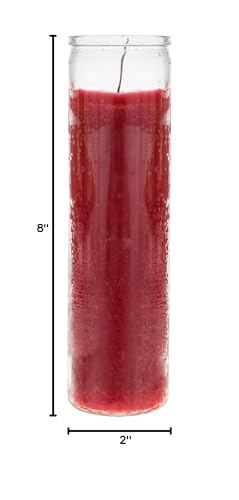 Mega Candles Unscented Devotional Vigil Prayer Wax Candle 3 Count 2" x 8" - color: Red, size: 3 Pieces