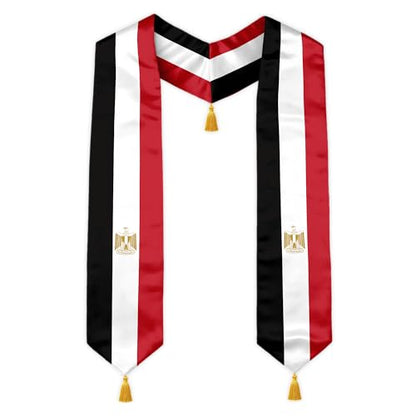 Class of 2026 Graduation Stole Flag Sash with Gold Tassels 72 Inch for High School College University Ceremony - color: Egypt