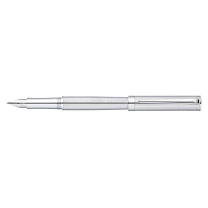 Sheaffer Intensity Engraved Chrome Fountain Pen with Chrome Cap, Trim, and Medium Nib - color: Engraved Chrome, style: Fountain Pen, Medium Nib