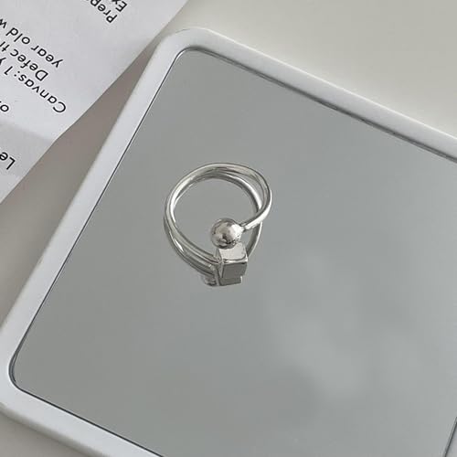Handmade Rings 925 Sterling Silver Band Ring Adjustable Open Knuckle Rings Thumb Ring Statement Rings for Women Minimalist Jewelry - color: Pattern 7