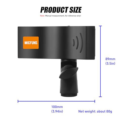 Upgraded Microphone Clip, 2 Pcs, Adjustable Mic Holder，32mm and 60mm