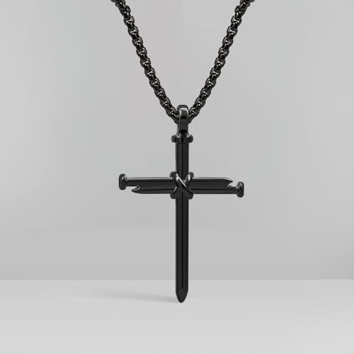 Cross Necklace for Men Boys Birthday Valentine's Day Christmas Christian Baptism Gifts - style: Son
