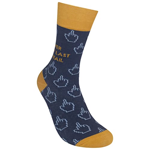FUNATIC Socks with Funny and Profane Sayings, Sarcastic Gift for Men Women - color: Per My Last Email