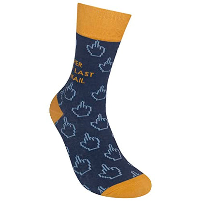 FUNATIC Socks with Funny and Profane Sayings, Sarcastic Gift for Men Women - color: Per My Last Email