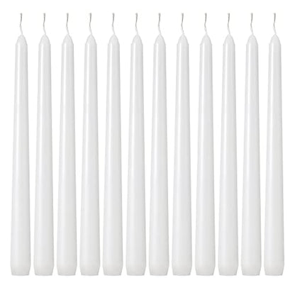 kedtui Taper Candles 10 inch (H) Dripless, Set of 36 White Unscented and Smokeless Taper Candles Long Burning, Paraffin Wax with Cotton Wicks for Burning 8 Hours Time - size: 36 Pack