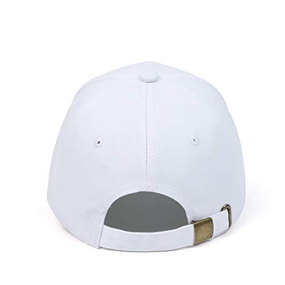 Cross Embroidery Baseball Cap,Adjustable Structured Dad Hat for Men Women Sun Hat - color: White-1
