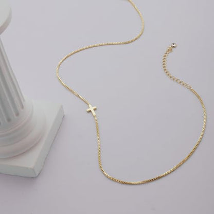 Cross Necklace for Women 14k Gold/Silver Plated Dainty Pendant Necklaces Trendy Jewelry Non Tarnish Hypoallergenic Waterproof Lightweight Gift for Women - style: small cross necklace