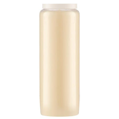 Lerner 9-Day Memorial Candles, 10 Pack, 7” Pillar Prayer Candle in Plastic Jar, Long-Lasting Smokeless Clean Burning Mourning & Shiva Candle for Vigils, Church, Emergencies, Jewish Yahrzeit Candles - style: 10 Pack