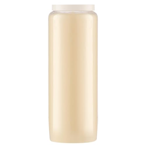 Lerner 9-Day Memorial Candles, 5 Pack, 7” Pillar Prayer Candle in Plastic Jar, Long-Lasting Smokeless Clean Burning Mourning & Shiva Candle for Vigils, Church, Synagogue, Jewish Yahrzeit Candles - style: 5 Pack